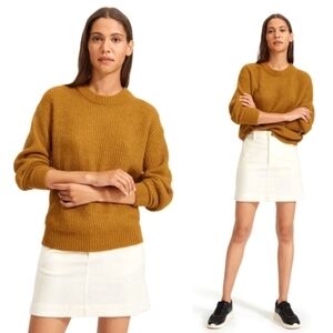 Everlane Mustard Crew Neck Sweater